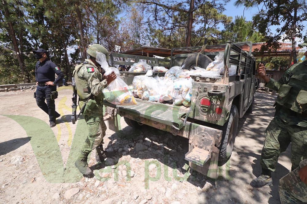 Brindan apoyo y seguridad gobierno del estado y personal del Ejército, Policía Estatal y FGE a los habitantes de Las Conchitas, de San Miguel Totolapan