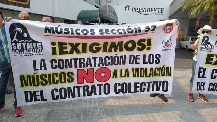 Músicos sindicalizados de Acapulco reclaman respeto a sus derechos laborales