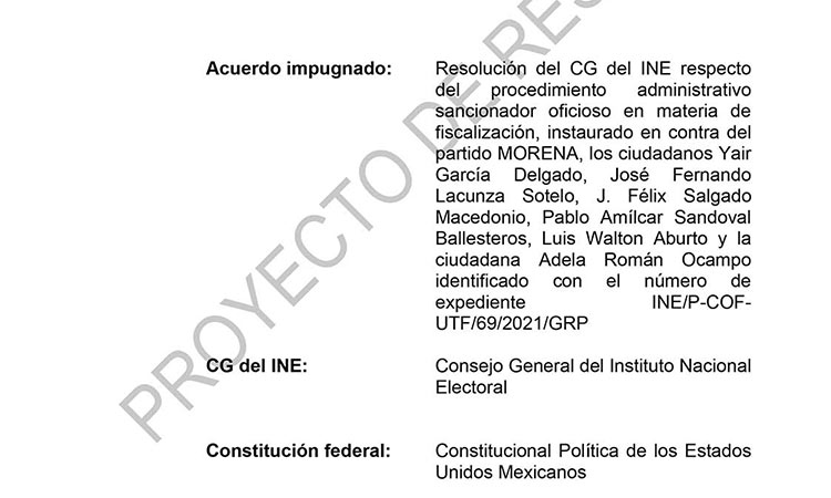 Este viernes el TEPJF discutirá proyecto de sentencia sobre recursos de apelación de Morena y Félix Salgado contra decisión del INE de multar y retirar candidaturas de morenistas