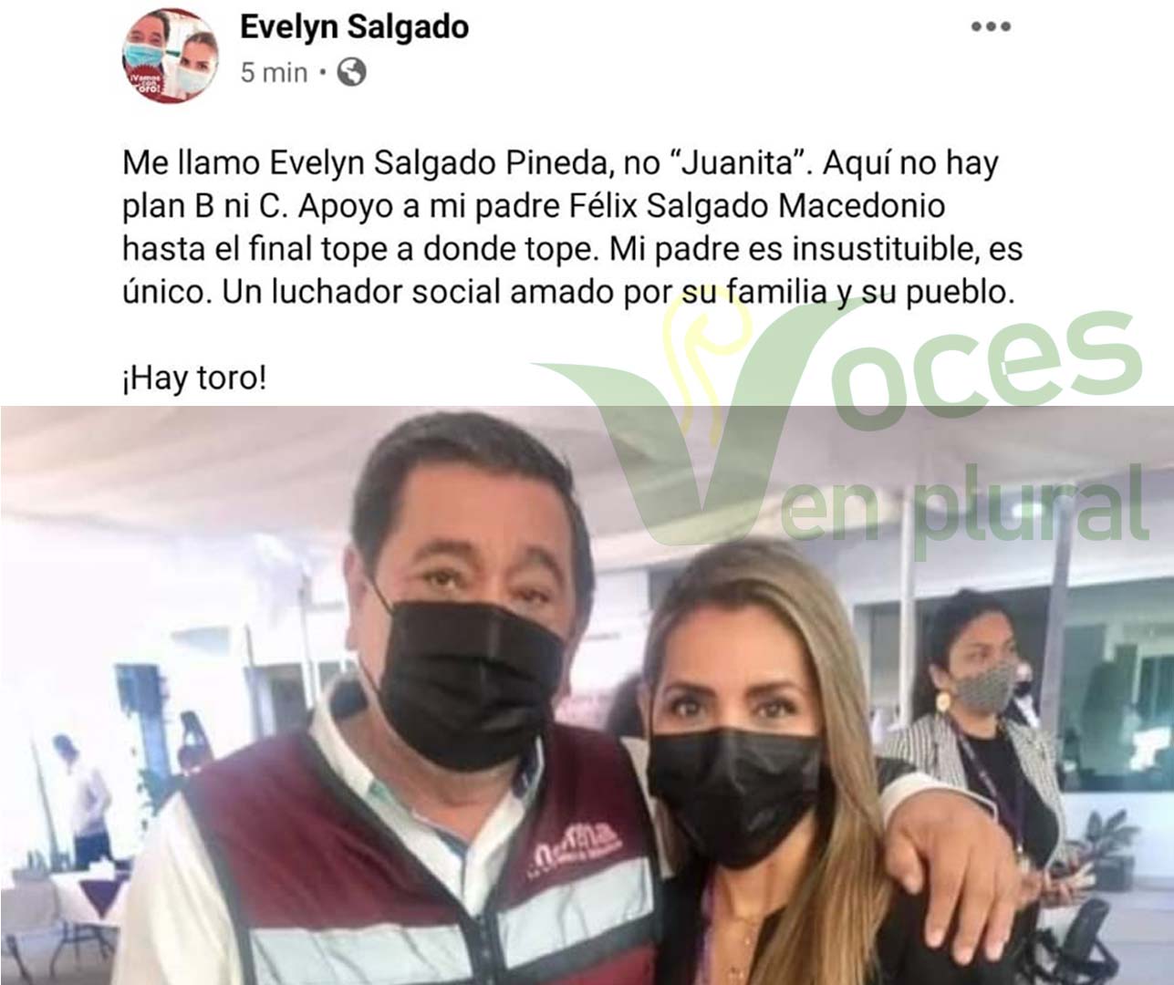 Descarta Evelyn Salgado Pineda reemplazar a su padre en candidatura por Guerrero