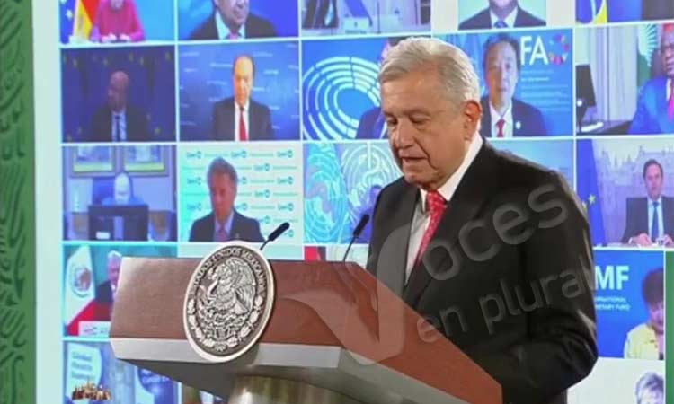 Insiste AMLO ante el G-20 que se liberen patentes de vacunas anti Covid