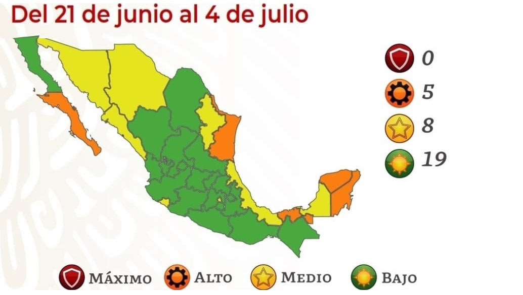 En semáforo amarillo la Ciudad de México y otros 7 estados: Ssa