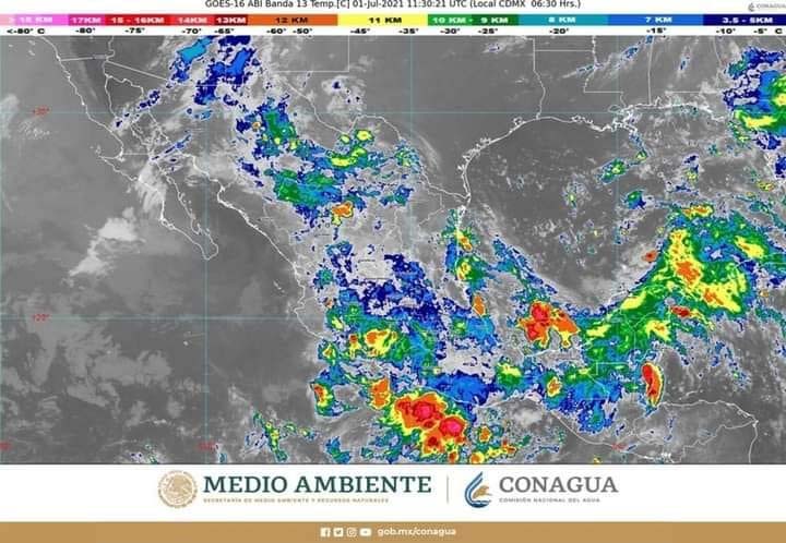 Pronostica el SMN lluvias intensas en Chiapas, Guerrero, Oaxaca y Veracruz