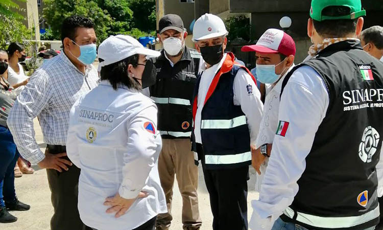 Atienden Estado y Federación a familias de la Unidad Habitacional Cantaluna en Acapulco afectadas por el sismo del 7 de septiembre