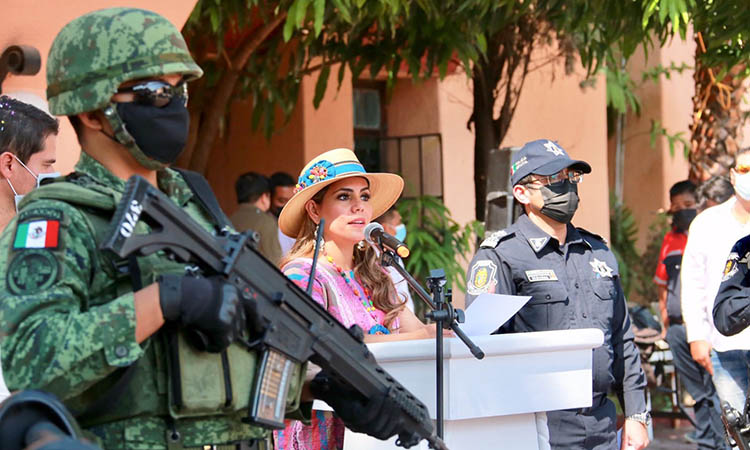 Refuerza gobernadora Evelyn Salgado operaciones integrales de seguridad para la pacificación en Huitzuco