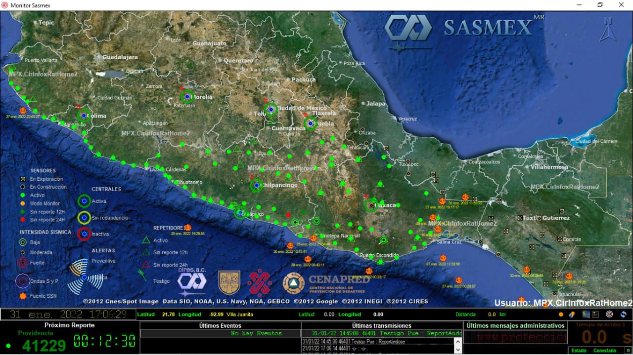 Secretaría de Protección Civil Guerrero reporta 546 sismos registrados durante el mes de enero