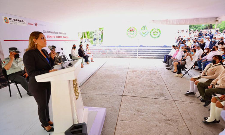 Conmemora gobernadora Evelyn Salgado 216 Aniversario del Natalicio del “Benemérito de las Américas” Benito Juárez García en Chilpancingo