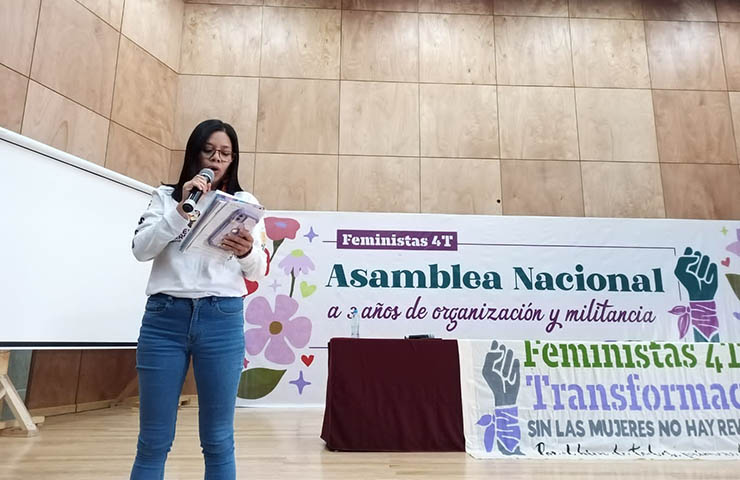 Levan hasta la Asamblea Nacional Feminista denuncia por la violencia política de género ejercida contra la diputada Yoloczin Domínguez Serna