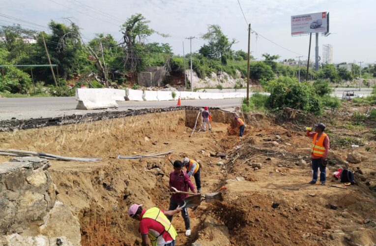 Avanzan los trabajos de mantenimiento y rehabilitación en la Escénica de Acapulco