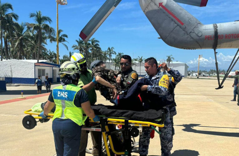 Secretaría de Salud y Protección Civil Guerrero realizan evacuación aeromédica