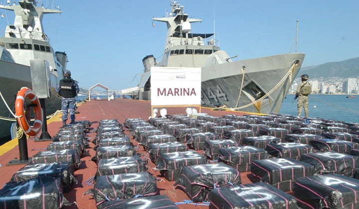 Marina asegura aproximadamente 3, 600 kilogramos de presunta cocaína y detiene a nueve presuntos infractores de la ley en costas de Guerrero